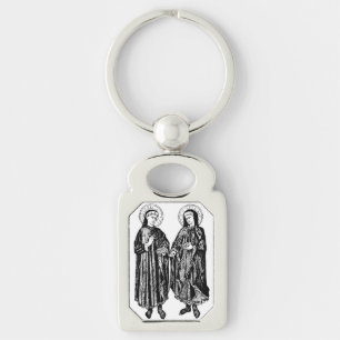 Sts. Cosmas and Damian Patron Saints of Healthcare Key Ring