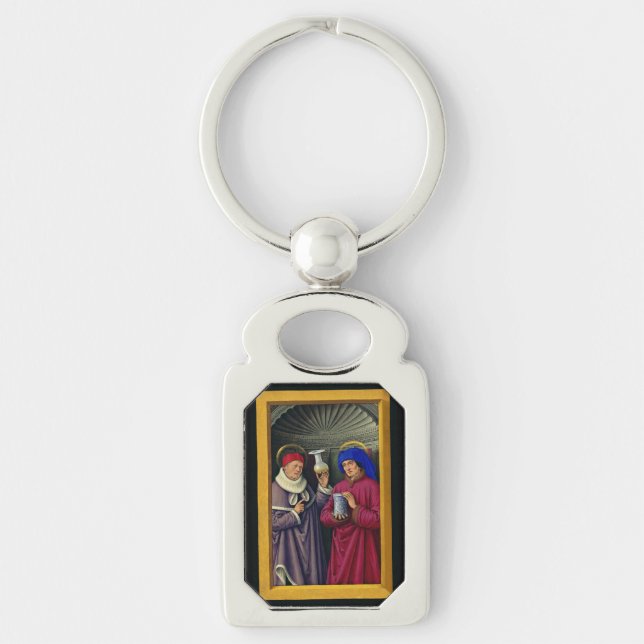 Sts. Cosmas and Damian Patron Saints of Healthcare Key Ring (Front)