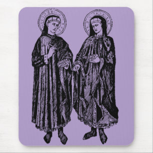 Sts. Cosmas and Damian Patron Saints of Healthcare Mouse Mat