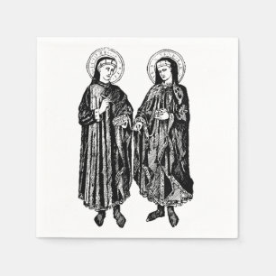 Sts. Cosmas and Damian Patron Saints of Healthcare Napkin
