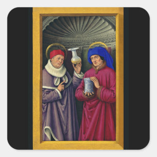 Sts. Cosmas and Damian Patron Saints of Healthcare Square Sticker