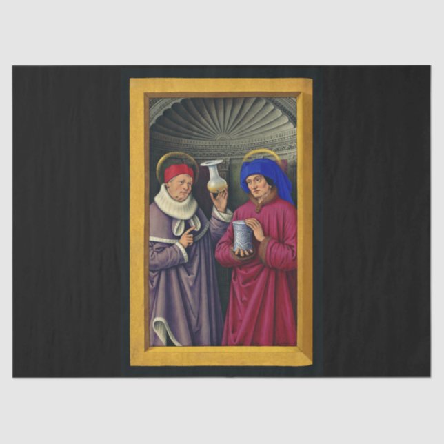 Sts. Cosmas and Damian Patron Saints of Healthcare Tissue Paper (Front)