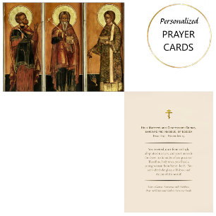 Sts Gurias, Samonas and Abibus Martyrs Prayer Card
