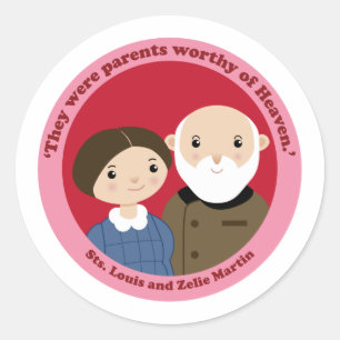 Sts. Louis and Zelie Martin Classic Round Sticker