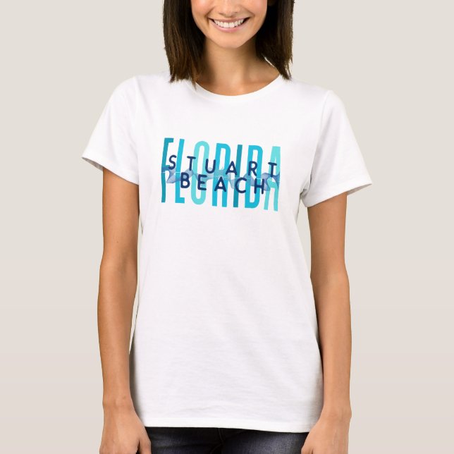 Stuart Beach Florida (Ocean Waves) T-Shirt (Front)