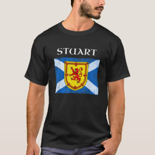 Stuart Clan Scottish Name Scotland Flag T-Shirt