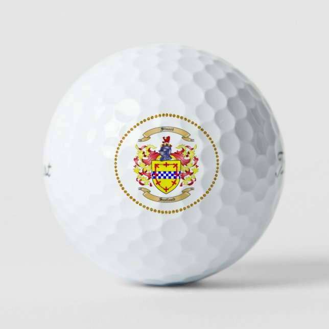 Stuart Family Coat of Arms Golf Balls (Front)