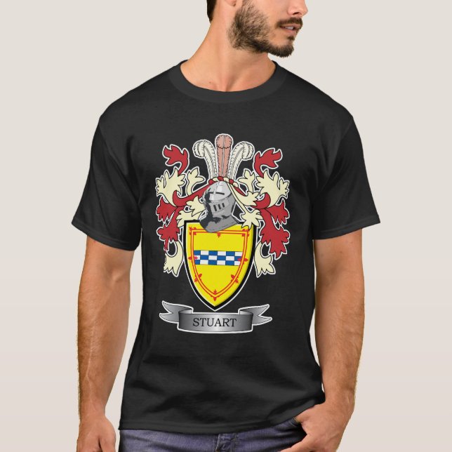Stuart Family Crest Coat of Arms T-Shirt (Front)