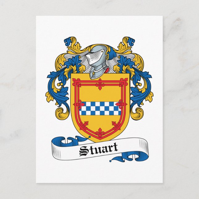 Stuart Family Crest Postcard (Front)
