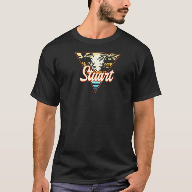Stuart Florida Beach Fl Beach Bum Us Cities Summer T-Shirt (Front)