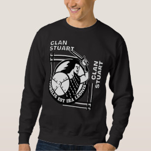Stuart Of Bute Clan Gaelic Motto Swordsman Sweatshirt