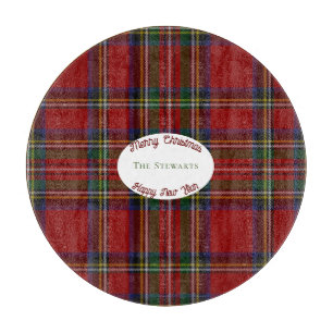 Stuart Plaid Tartan Christmas Cutting Board