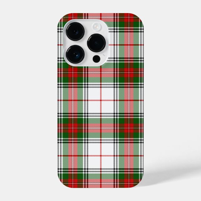 Stuart / Stewart Red Green White Plaid iPhone Case (Back)