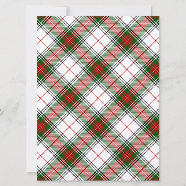 Stuart / Stewart tartan white red green plaid (Front)