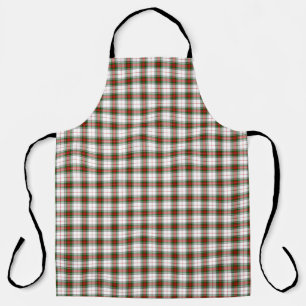 Stuart / Stewart tartan white red green plaid Apron