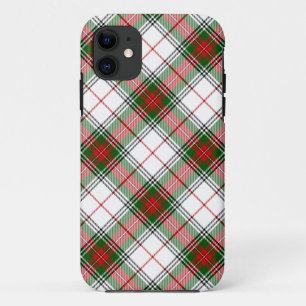 Stuart / Stewart tartan white red green plaid iPhone 11 Case