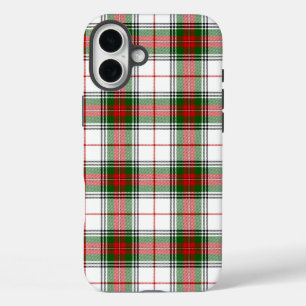 Stuart / Stewart tartan white red green plaid iPhone 16 Plus Case