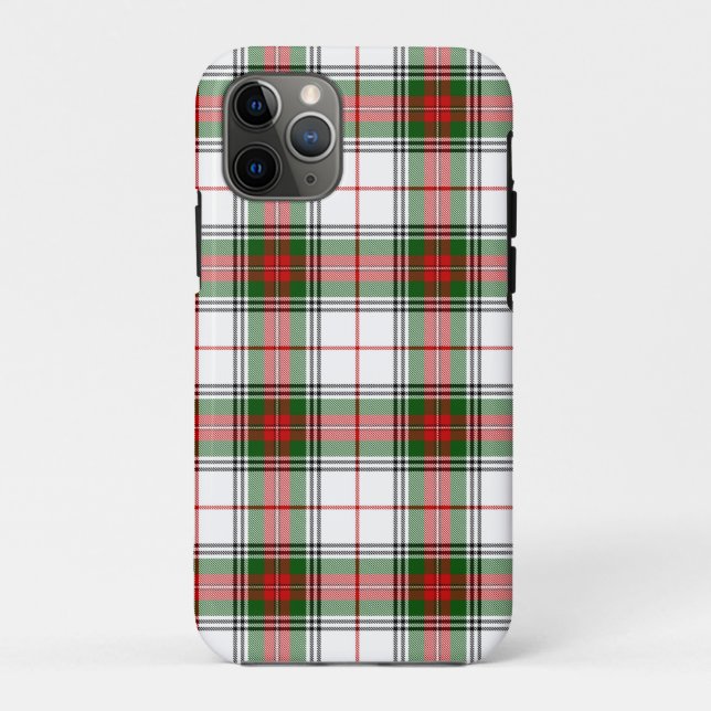 Stuart / Stewart tartan white red green plaid Case-Mate iPhone Case (Back)