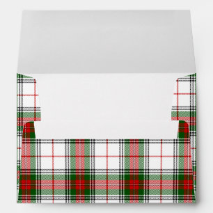Stuart / Stewart tartan white red green plaid Envelopes