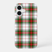 Stuart / Stewart tartan white red green plaid