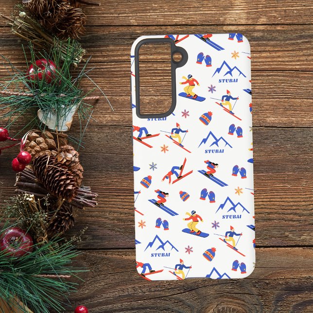 Stubai Alps Austria Ski Snowboard Pattern Samsung Galaxy S21 Case (Creator Uploaded)