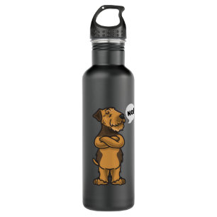 Stubborn Airedale Terrier Dog 710 Ml Water Bottle