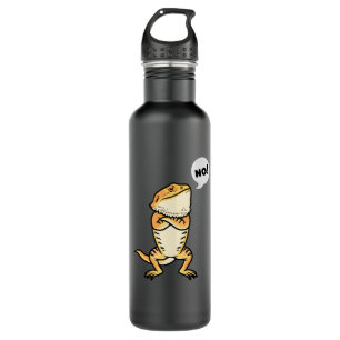Stubborn Bearded Dragon Pogona Reptile Lizard 710 Ml Water Bottle