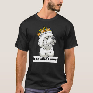 Stubborn Bichon Frise Dog With Crown T-Shirt