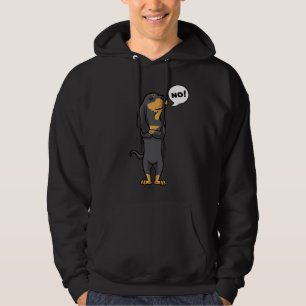Stubborn Black and Tan Coonhound Dog Hoodie