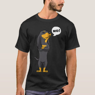 Stubborn Black and Tan Coonhound Dog  T-Shirt