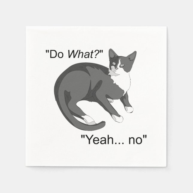 Stubborn Cat Napkin (Front)
