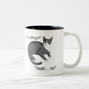 Stubborn Cat Two-Tone Coffee Mug