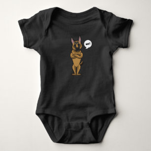 Stubborn german shepherd funny baby bodysuit