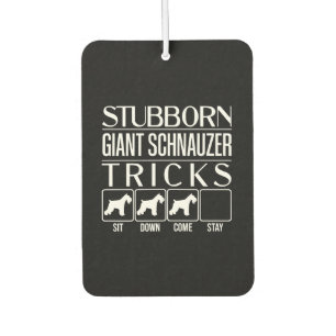 Stubborn Giant Schnauzer Tricks, Funny Giant Schna Car Air Freshener