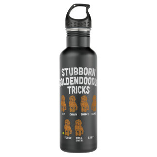 Stubborn Goldendoodle Tricks Funny Dog Trainer Mum 710 Ml Water Bottle