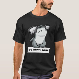 Stubborn Hammerhead Shark With Sunglasses T-Shirt