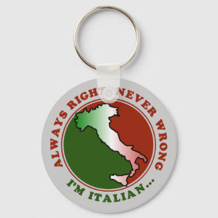 Stubborn Italian Funny Key Ring