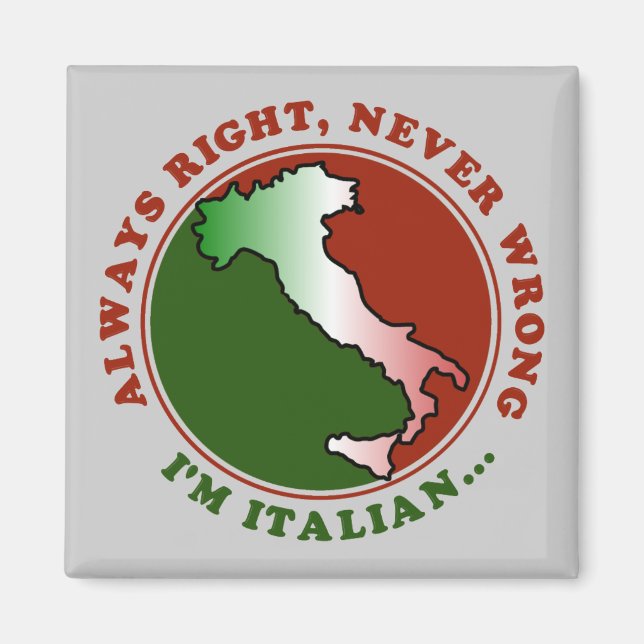 Stubborn Italian Funny Magnet (Front)