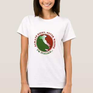Stubborn Italian Funny Womens T-Shirt