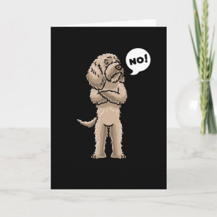 Stubborn Labradoodle Dog Card