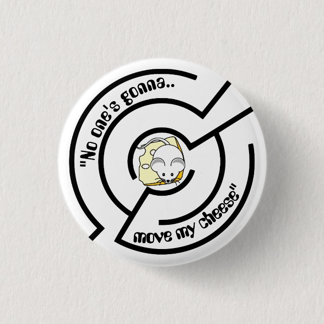 Stubborn Mouse Cheese Maze 3 Cm Round Badge (Front)