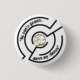 Stubborn Mouse Cheese Maze 3 Cm Round Badge