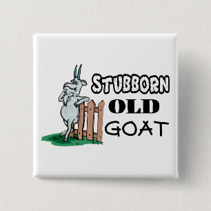 Stubborn Old Goat 15 Cm Square Badge