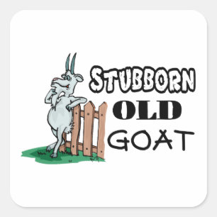 Stubborn Old Goat Square Sticker