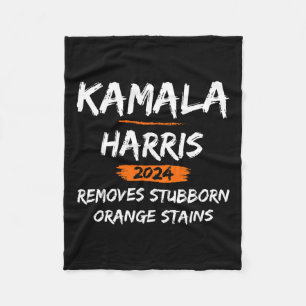 Stubborn Orange Stains Kamala Harris-2024 Fleece Blanket