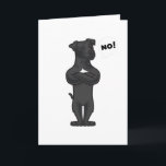 Stubborn Patterdale Terrier Dog funny Card<br><div class="desc">Is your Patterdale Terrier dog stubborn or do you know someone who loves black terrier dogs? Then this funny motif for men, women with stubborn cartoon dog is the right thing for you. The funny motif is suitable for every humourous dog fan as well as dog owners with a stubborn...</div>