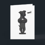 Stubborn Patterdale Terrier Dog funny Card<br><div class="desc">Is your Patterdale Terrier dog stubborn or do you know someone who loves black terrier dogs? Then this funny motif for men, women with stubborn cartoon dog is the right thing for you. The funny motif is suitable for every humourous dog fan as well as dog owners with a stubborn...</div>