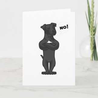 Stubborn Patterdale Terrier Dog funny Card