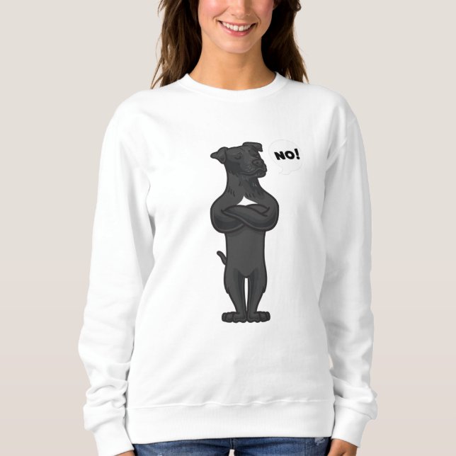 Stubborn Patterdale Terrier Dog funny Sweatshirt (Front)