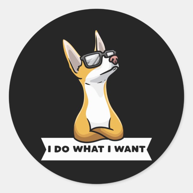 Stubborn Podenco dog Classic Round Sticker (Front)